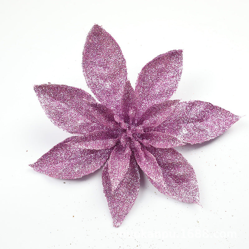 Glitzernde Weihnachtssternblumenornamente Brehn