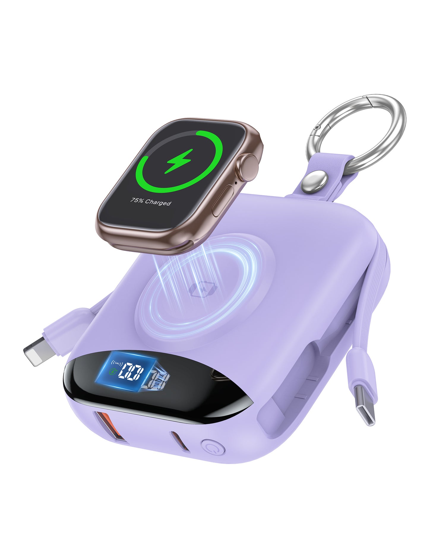 Tragbare Kabellose Powerbank mit Integriertem LED-Display Brehn