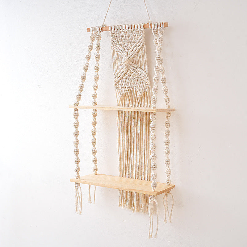 Dekorativer Macramé Wandregal Brehn