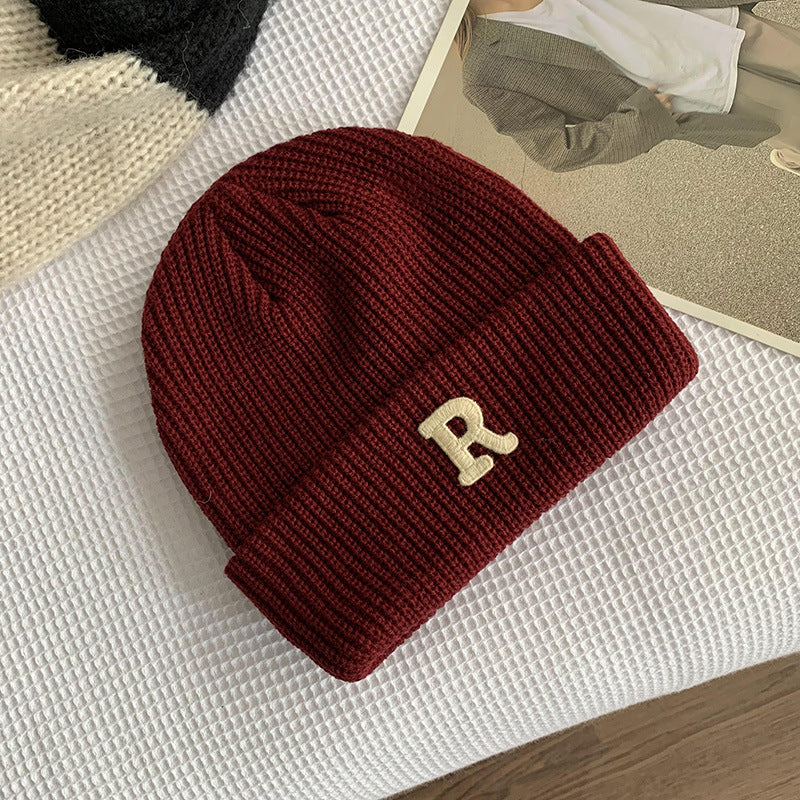 Rippstrick-Strickmütze