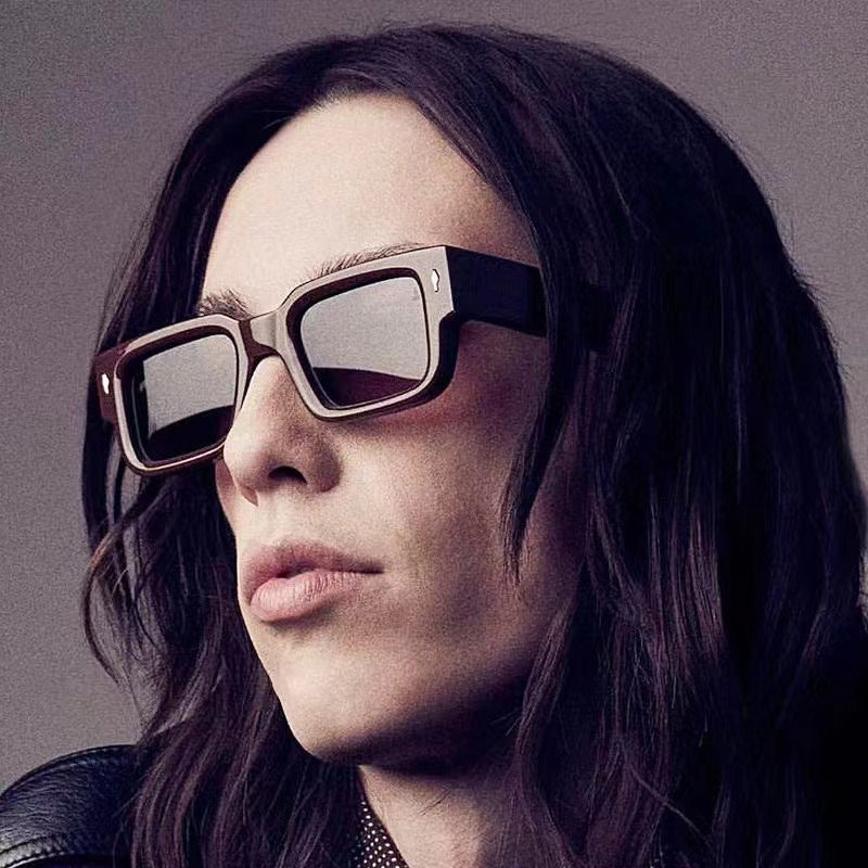 Damen modische quadratische Sonnenbrille mit markantem Design Brehn