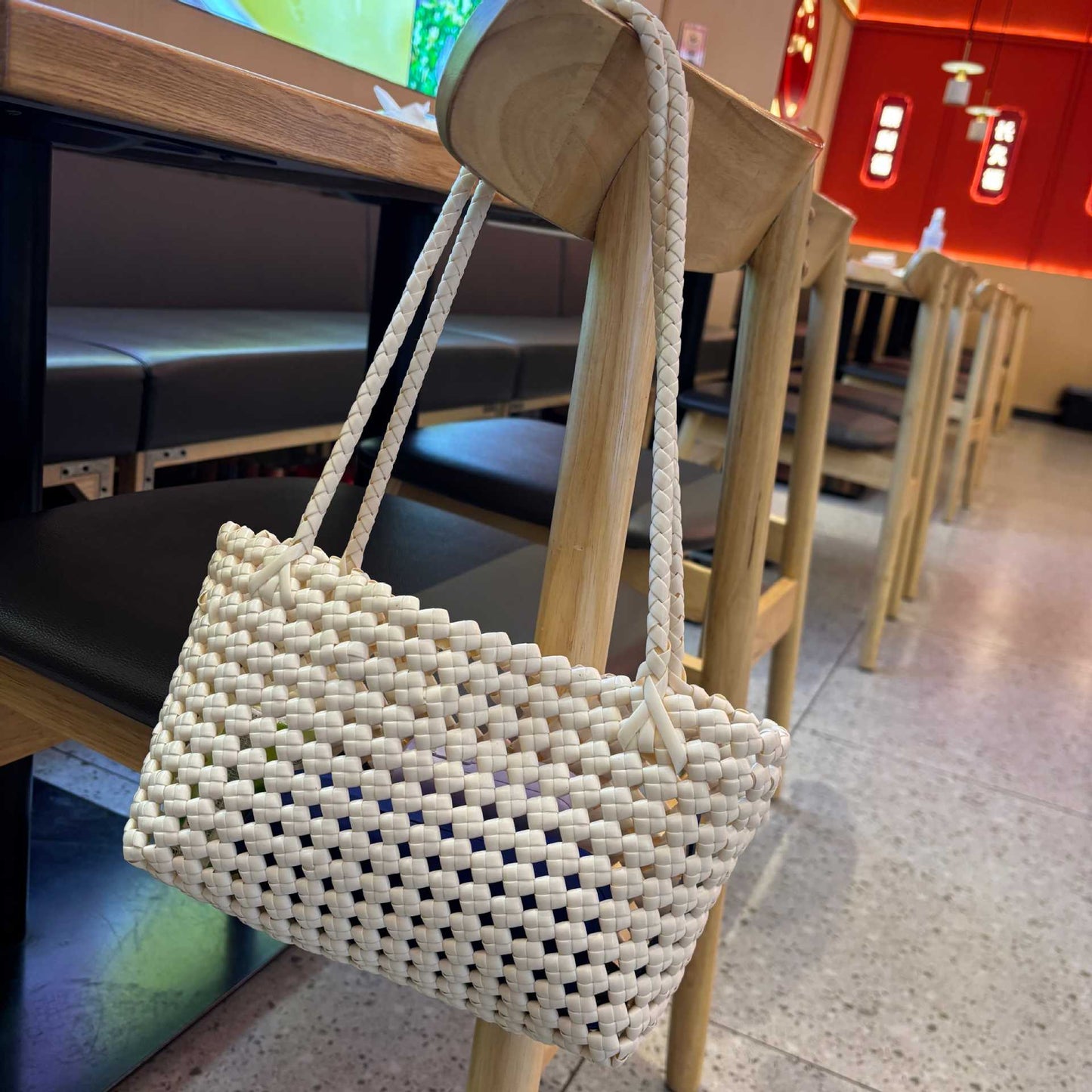 Handgewebte Einkaufs-Bag mit Weichem Griff Brehn