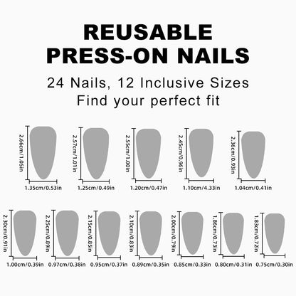 Kunstnagelset mit glamourösen Sternen-Akzenten Brehn