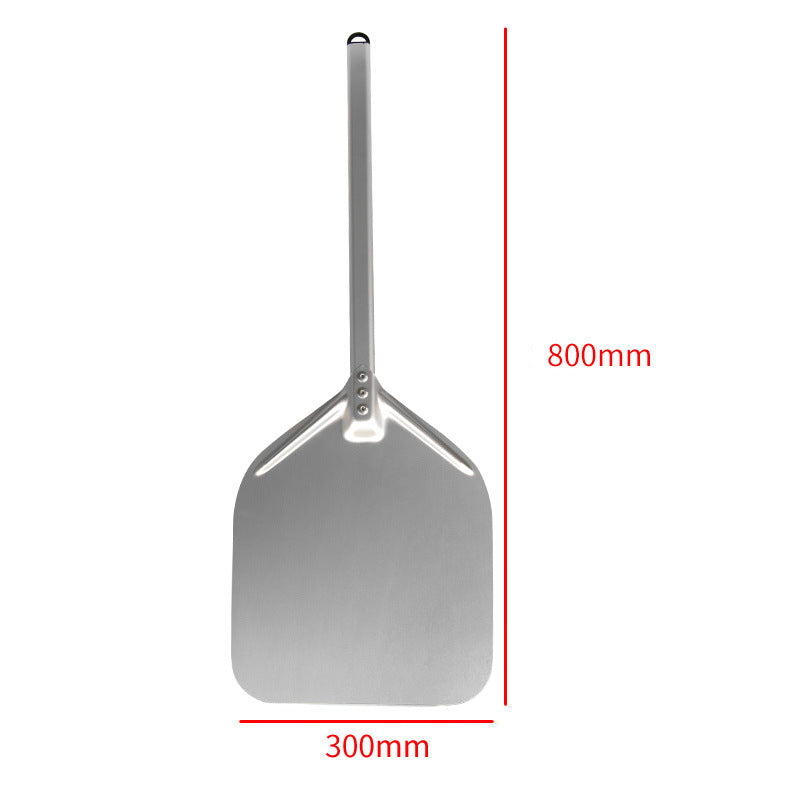extra-langer Holzgriff Aluminium Pizza Schaufel mit flachem quadratischem Paddle Brehn
