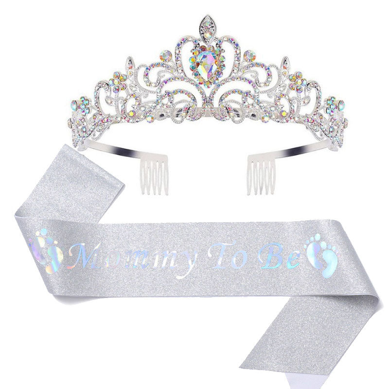 Damen Hochzeits-Tiara mit personalisiertem Band Brehn