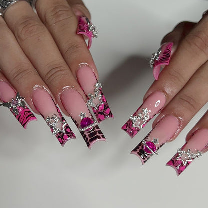 Glamorous 3D Glitter Nail Art Extensions Brehn