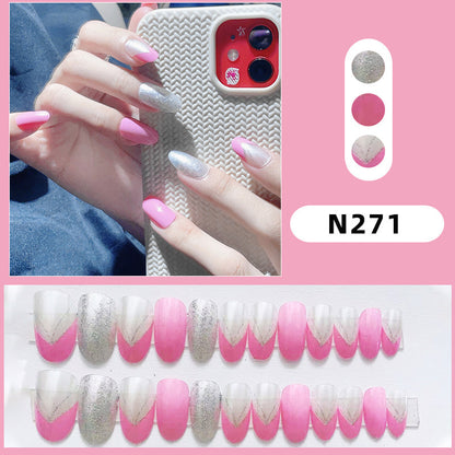 Abstraktes Blumen Presse-On Nagelset