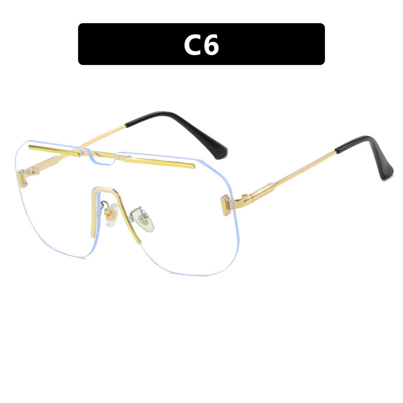 Damen geometrische Sonnenbrille mit stylischem Metallrahmen und UV-Schutz Brehn