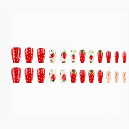 Erdbeer-Themen Nagelkunst Verbesserungen Brehn