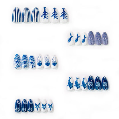 Maritimes Drucknagel-Kunst-Set