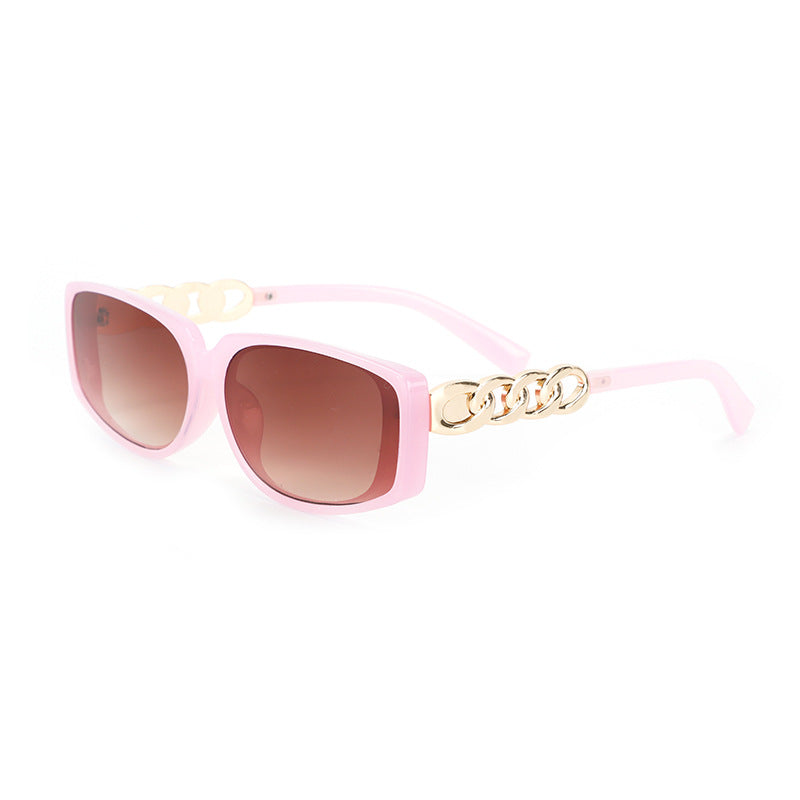 Damen quadratische Designer-Sonnenbrille mit goldenen Details Brehn