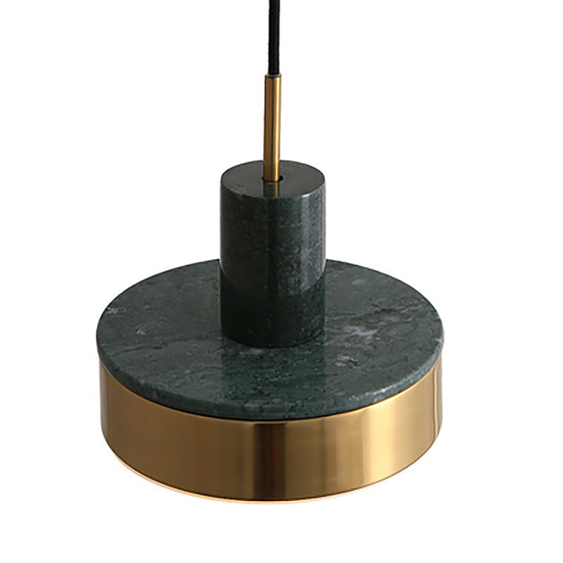 Moderne Marmor- und Goldpendelleuchte