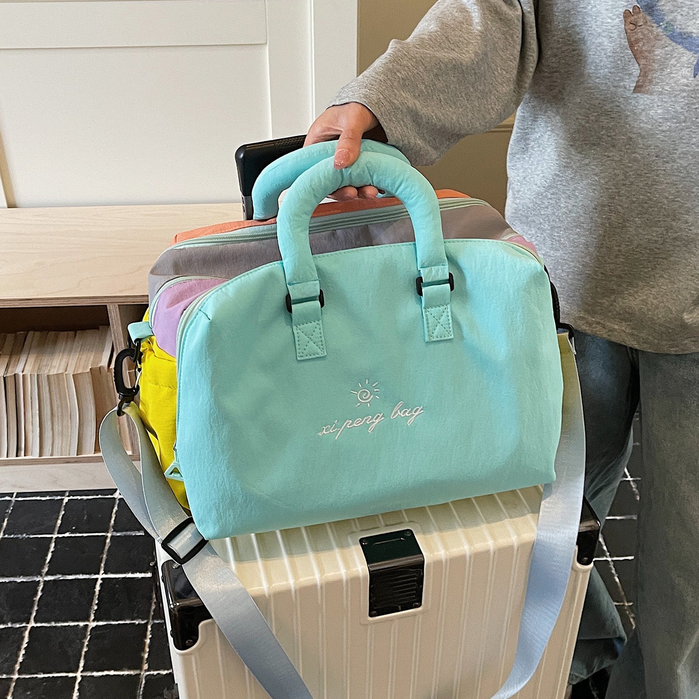 Stylische Mehrfarbige Reisetasche Brehn
