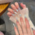 Dekorativer mit Kristallen verzierter Press-On-Nagelset Brehn