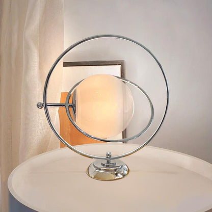 Künstlerische Tischlampe mit dualem kreisförmigem Design