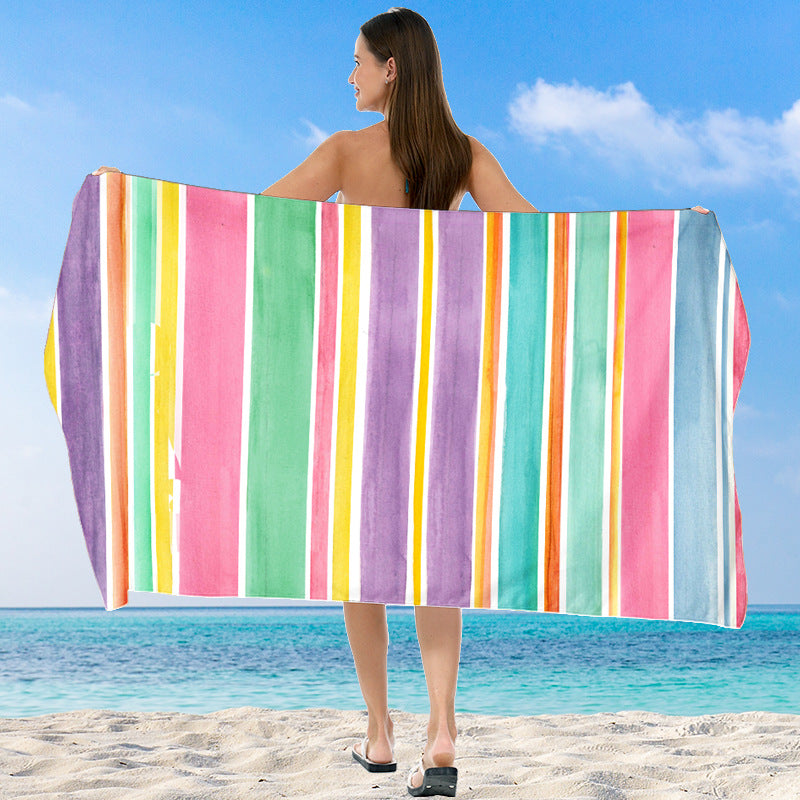Strandtuch mit lebhaftem Farbverlauf und stylischem Streifendesign Brehn