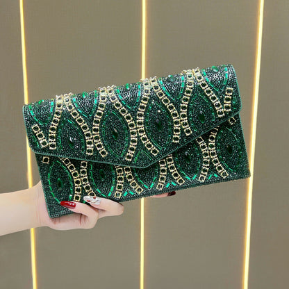 Dekorative Pailletten Abend Clutch