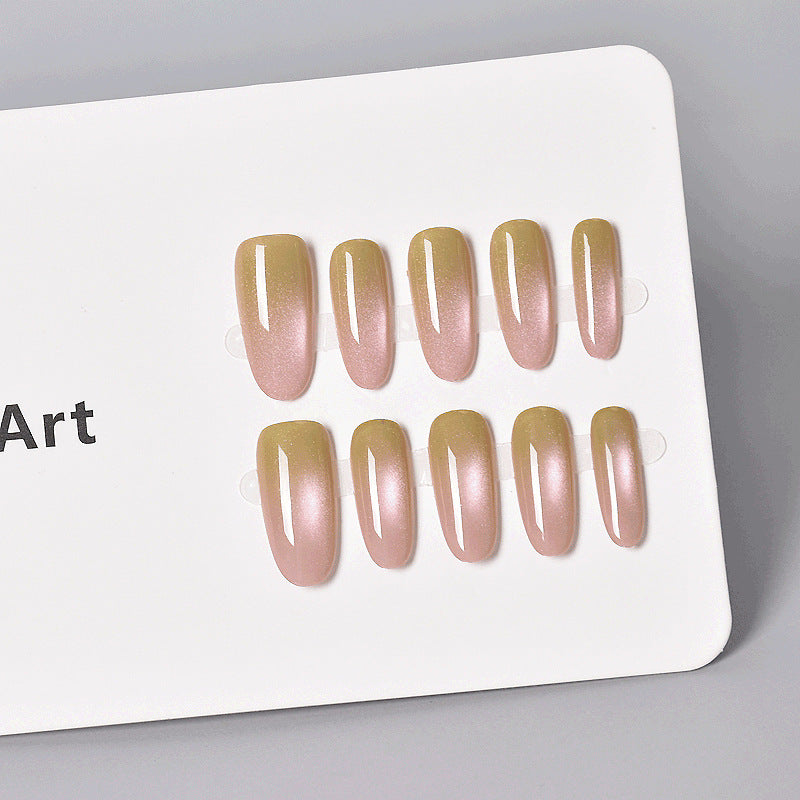 Glamouröse Ombre Press-On Nagelverlängerungen Brehn