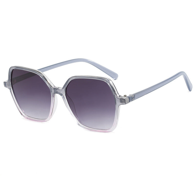 Damen oversized Sonnenbrille mit modernem, transparentem Rahmen Brehn