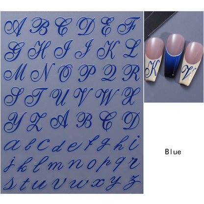 Elegantes Kalligraphie Nagelkunst Schablonen Set