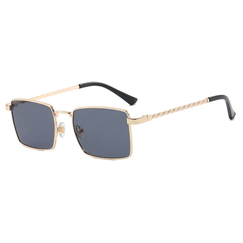 Damen quadratische Sonnenbrille mit elegantem Metallrahmen Brehn
