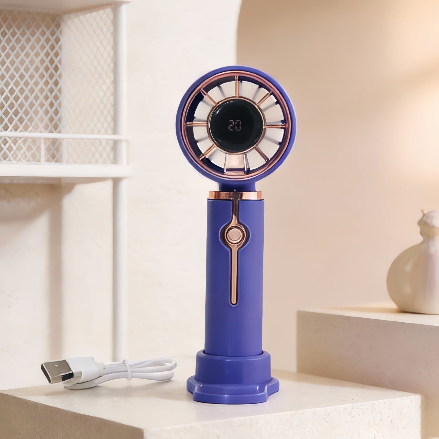 Damen Tragbarer Mini-Lüfter mit USB-Ladefunktion und stylischem Design Brehn