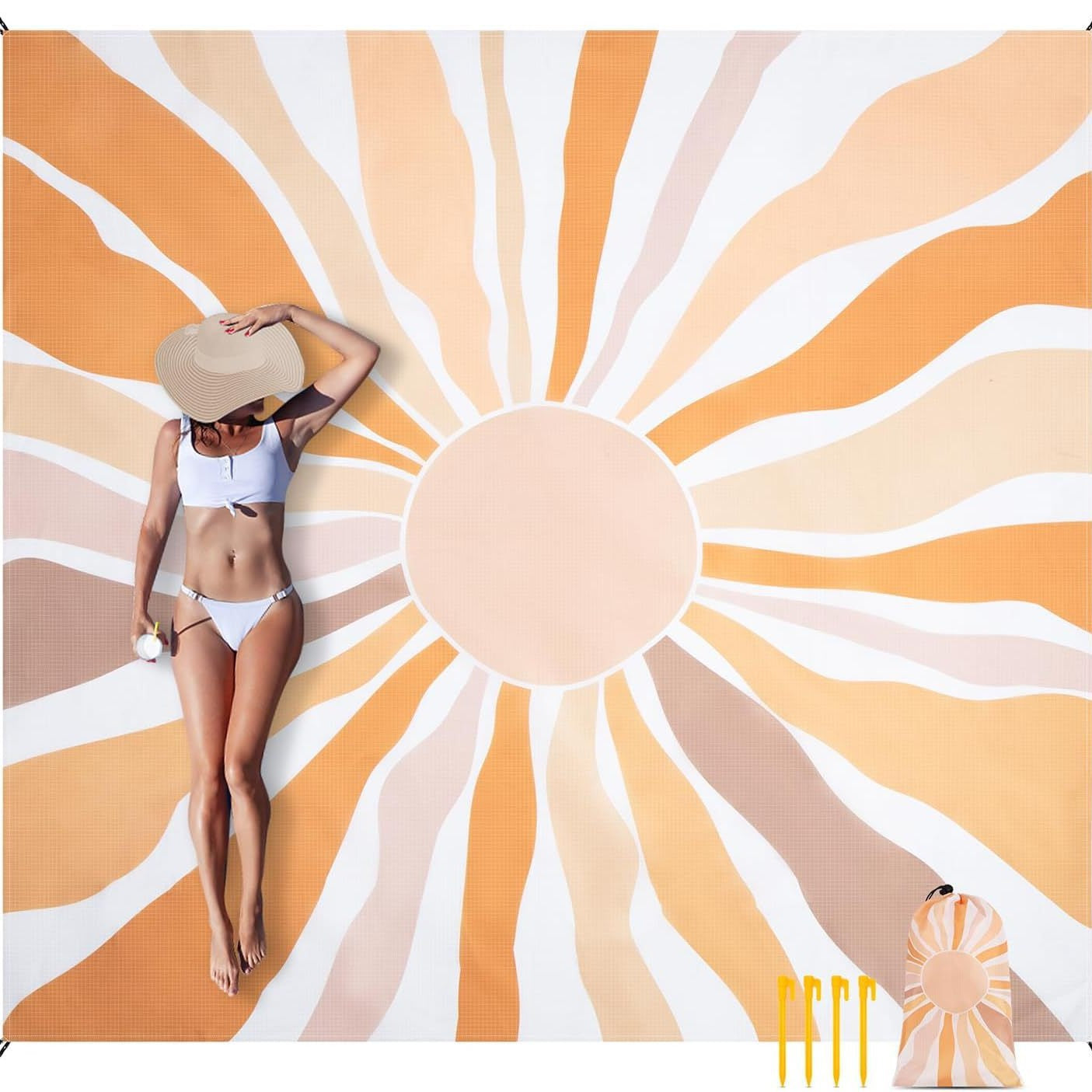 Damen stylische Stranddecke mit UV-Schutz Brehn