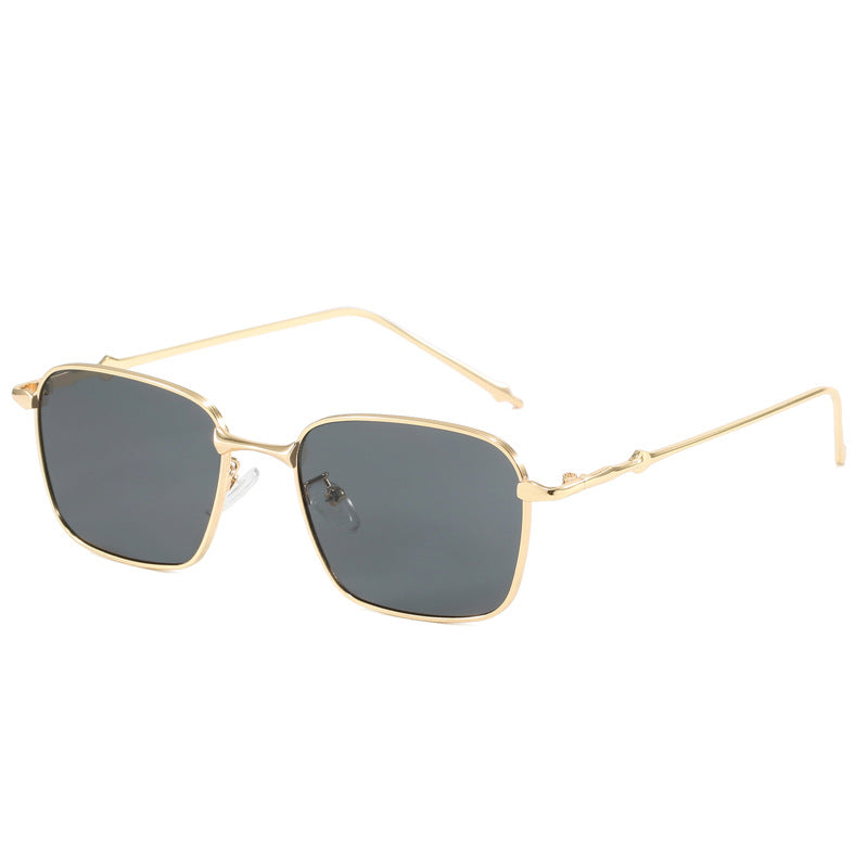 Damen elegante quadratische Sonnenbrille mit hochwertigem Metallrahmen Brehn