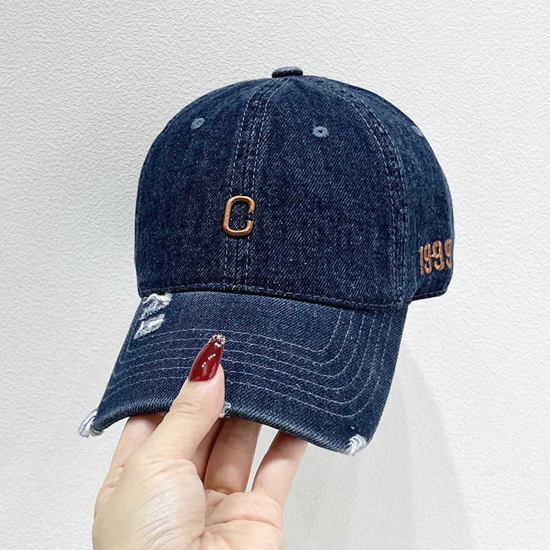 Damen Distressed Denim Baseballmütze Brehn 1784270579