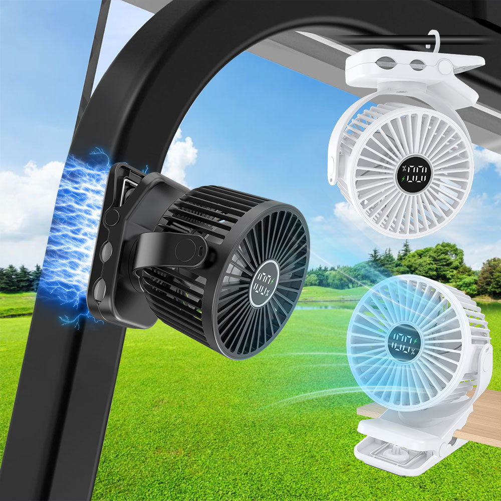 Unisex Rechargeable Clip-On Cooling Fan Brehn