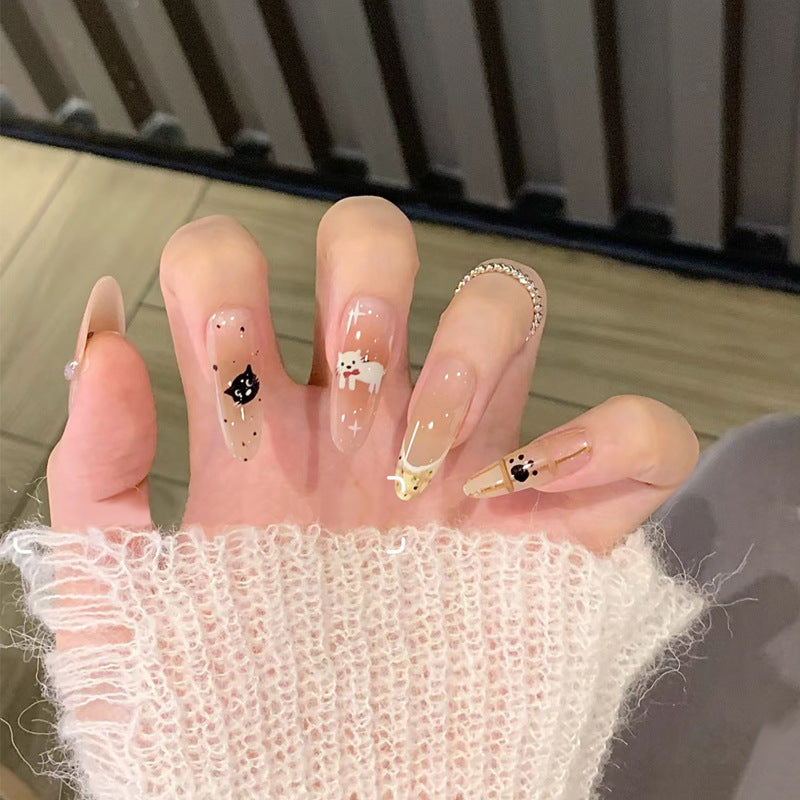 Glänzendes dekoratives Press-On-Nagelset Brehn
