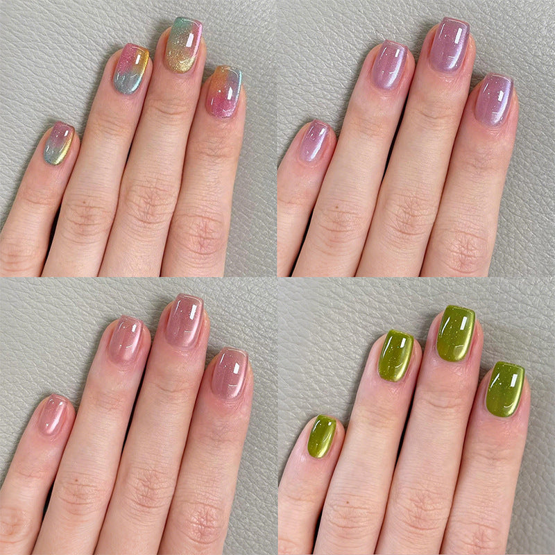 Künstlerischer Ombre-Effekt Press-On Nägel Brehn