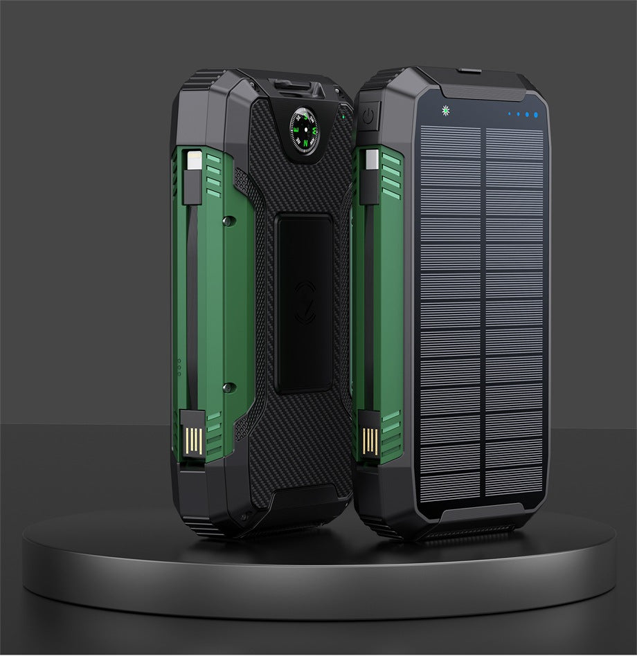Robuste Solar-Powerbank mit Multifunktionalem Ladeanschluss Brehn