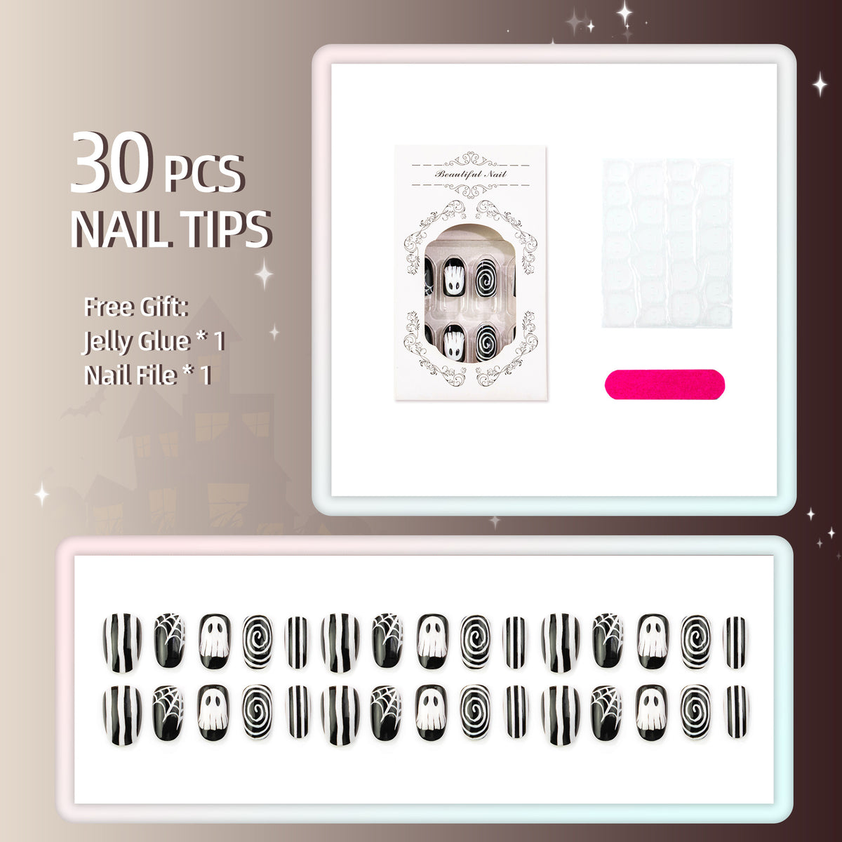 Halloween-Themen Hand Nail Art Set