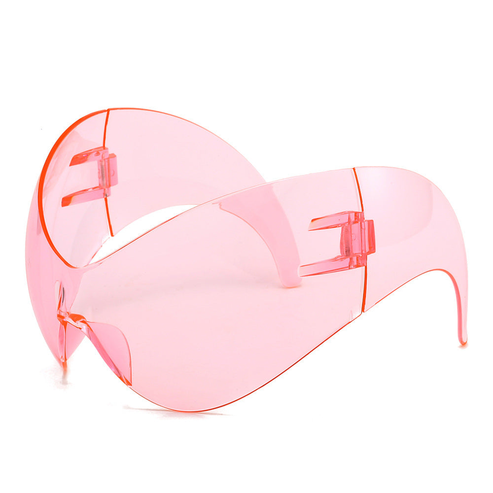 Oversized futuristische Schild Sonnenbrille Brehn