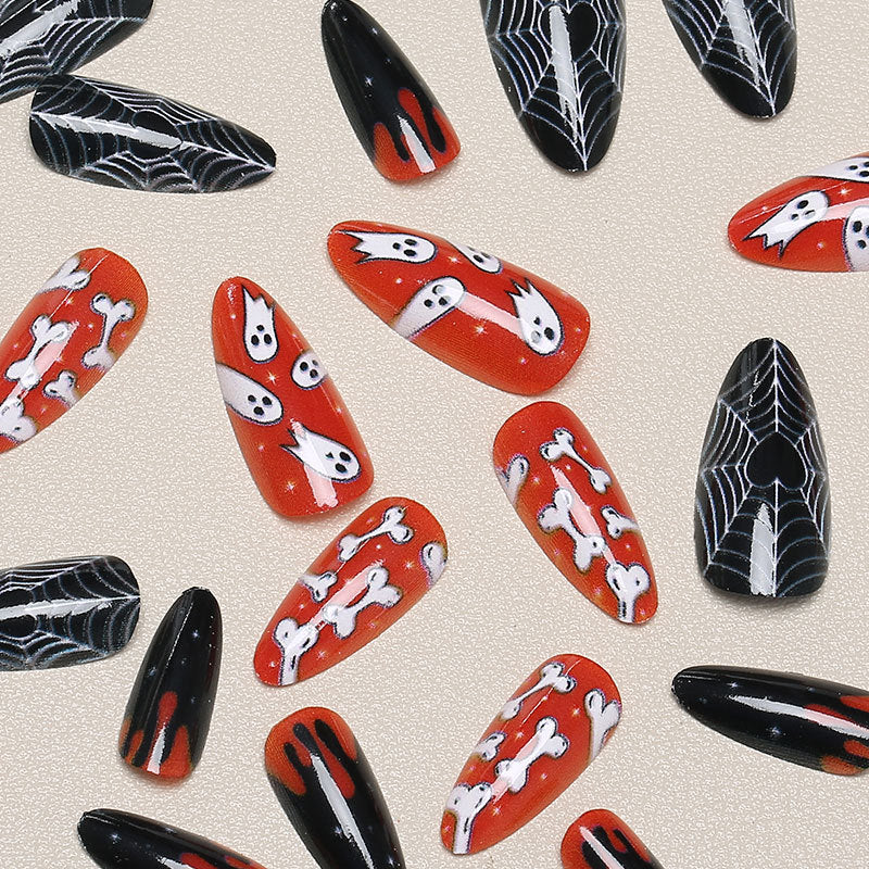 Spooky-Themen Press-On Nagelset