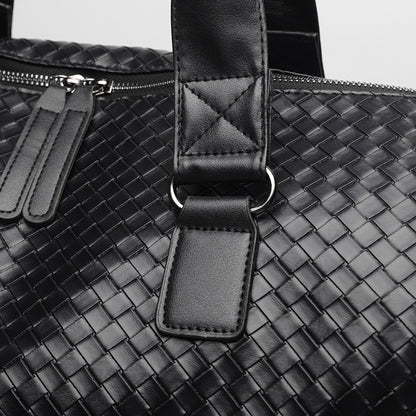 Luxuriöse Gewebte Leder Wochenend Reisel Tasche Brehn