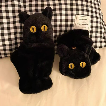 Niedliche katzenmotivierte Plüschhandschuhe Brehn