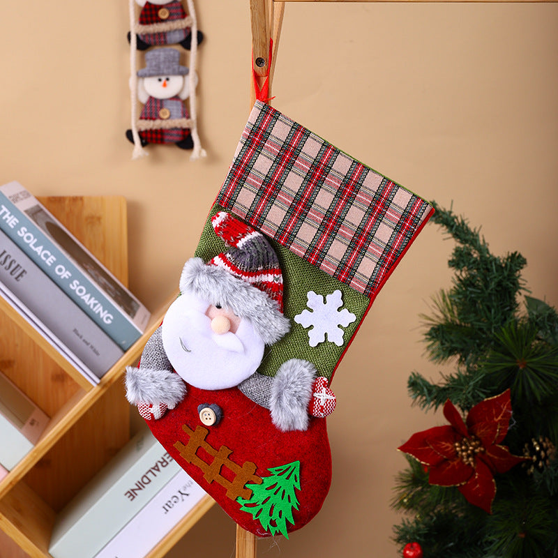 Weihnachtsstrumpf mit kreativen Motiven Brehn