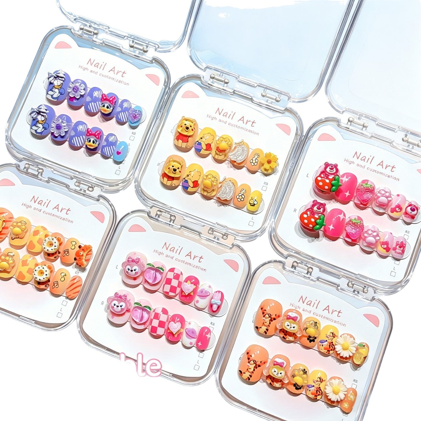 Benutzerdefiniertes cartoon-inspiriertes press-on Nagelkunst-Set Brehn