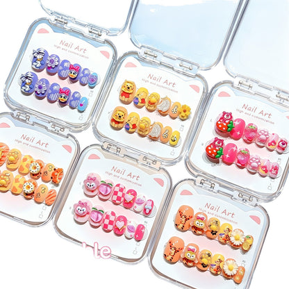 Benutzerdefiniertes cartoon-inspiriertes press-on Nagelkunst-Set Brehn
