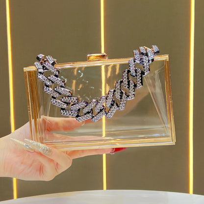 Transparente Abend-Clutch
