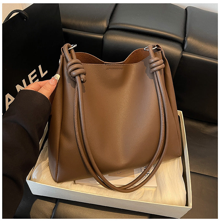 Minimalistische F faux Leder Hobo Tasche Brehn