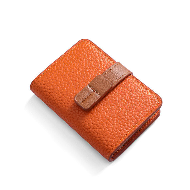 Texturiertes Leder-Kartenhalter-Wallet Brehn