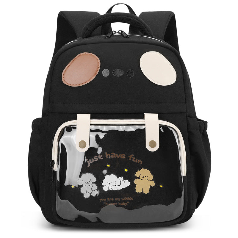 Rucksack mit Transparentem Fach und Verspieltem Design Brehn