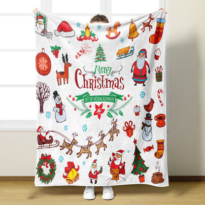 Weihnachtlich gestaltete Decke