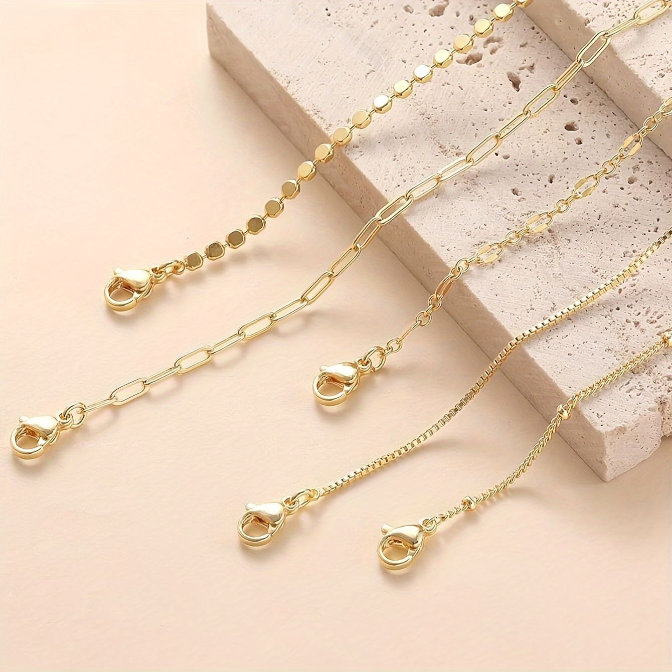 Delikates Goldkettchen Armband Set Brehn