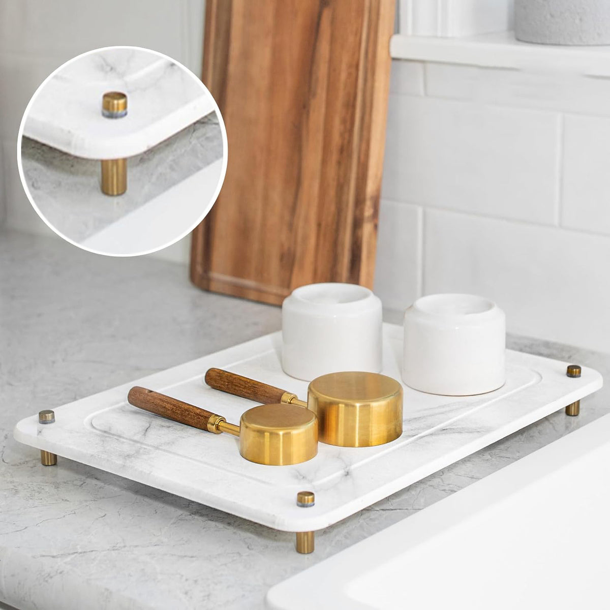 Elegante Marmor Servierplatte