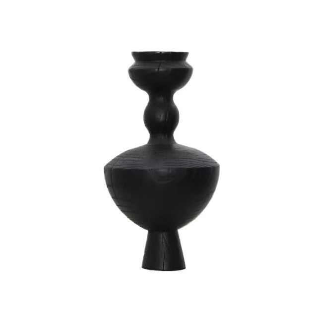 Künstlerische dekorative Holzvase