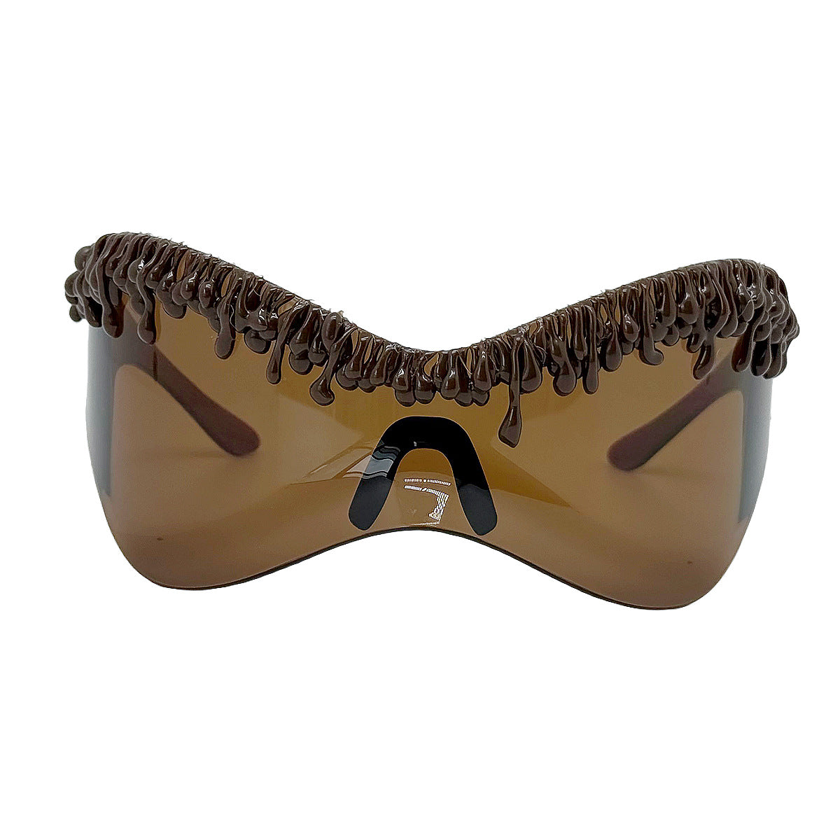 Damen futuristische Schutzbrille mit einzigartigem Wellenrahmen Brehn